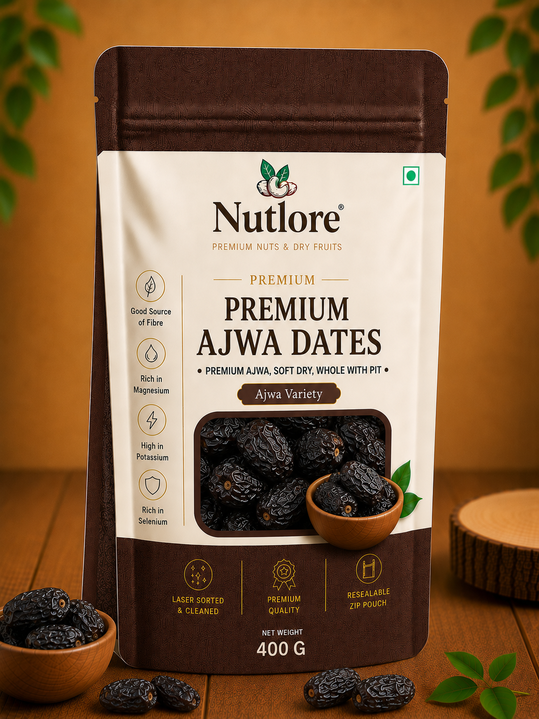 ChatGPT Image Jul 26, 2026, 01_36_57 PM Nutlore Ajwa Dates - 400 g - Image 1
