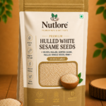 Nutlore Hulled White Sesame Seeds - 500 g