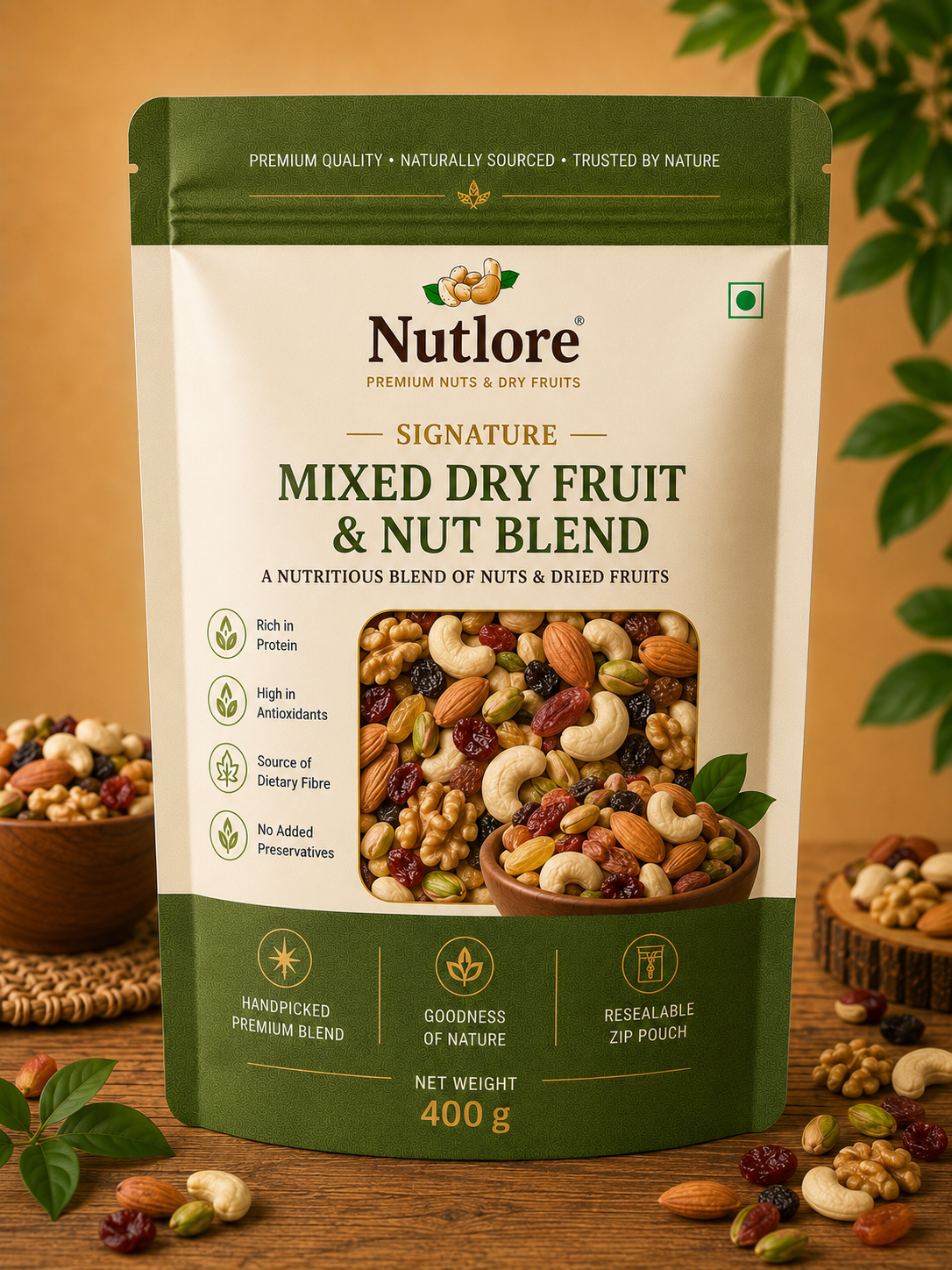 Signature Mixed Dry Fruit and Nut Blend IMG1 Nutlore Signature Mixed Dry Fruit and Nut Blend - 500 g - Image 1